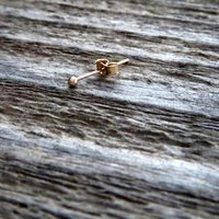 Tiny 14k Solid Gold Ear Nut(s) / Gold Earring Back(s) for Thin Post Stud Earrings (24 or 22 gauge posts), Sold Individually, Made in the USA