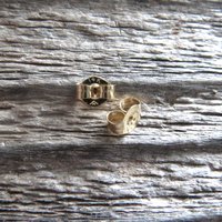 14k Solid Gold Earring Backs for Standard Post Stud Earrings, SMALL Yellow Gold Friction Ear Nuts, Made in the USA, Sold Individually