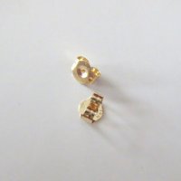 14k Solid Gold Earring Backs for Standard Post Stud Earrings, SMALL Yellow Gold Friction Ear Nuts, Made in the USA, Sold Individually
