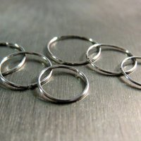 Thin Stainless Steel Nose Ring, Super Skinny Hoop Earring, Cartilage, Helix Ring, Tragus Ring, Endless Hoop, 24g or 26g - 100% Made in USA