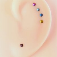 Tiny Niobium Stud Earrings, Perfect for Super Sensitive Ears, Nickel Free Studs for Earlobes or Cartilage - Made in USA, Choose Your Color!