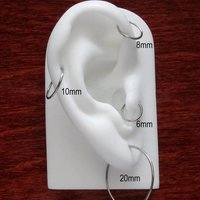 316L Stainless Steel Nose Ring, Earring, Cartilage, Etc. - Durable Womens or Mens Endless Hoop, Unisex Hoop