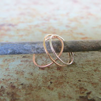 Set of THREE Skinny Hoop Nose Rings, Mix and Match: Yellow / Rose-Gold Filled, Sterling Silver - Nose, Earlobe, Helix, Tragus, Etc, 100% Made In USA