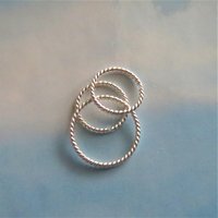 Twisted Argentium Silver Nose Ring / Twisted Hoop For All Piercings, Hypoallergenic, 21 Gauge, Tiny 5mm to 10mm, 100% Made in the USA