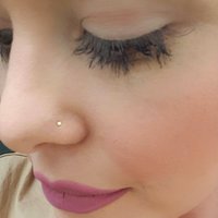 14k Gold Nose Stud, TEENY Tiny Flat or Ball Nose Ring, Solid Gold Super Thin 24 GAUGE Post - 100% Made in USA