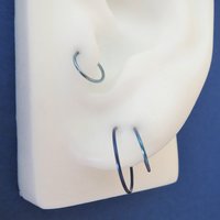 Niobium Nose Hoop or Cartilage Hoop Earring - Niobium Nose Ring in 8 Colors and 6 Sizes for Sensitive Ears, 100% Made in USA