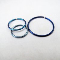 Niobium Nose Hoop or Cartilage Hoop Earring - Niobium Nose Ring in 8 Colors and 6 Sizes for Sensitive Ears, 100% Made in USA