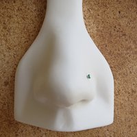Small, 2mm Green Nose Stud, Sterling Silver Emerald Green Nose Ring, Cubic Zirconia Gemstone Nose Stud, 21g Post