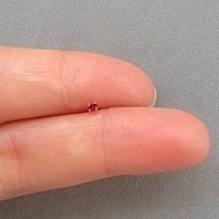 Small, 2mm Ruby Red Nose Stud, Sterling Silver Red Nose Ring, Cubic Zirconia Gemstone Nose Ring, 21g Post