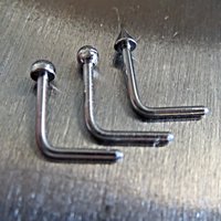 Set of THREE Surgical Steel Nose Studs, Basic Nose Rings - One Spiked, One Domed, and One Ball Stud, Classic and Durable