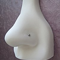 Set of THREE Surgical Steel Nose Studs, Basic Nose Rings - One Spiked, One Domed, and One Ball Stud, Classic and Durable