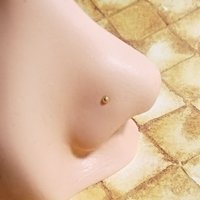 Tiny Gold Nose Stud, 14K Yellow or Rose-Gold-Filled Ball Nose Screw, L-Bend, Straight, or Fishtail - 22 Gauge CUSTOMIZABLE POST