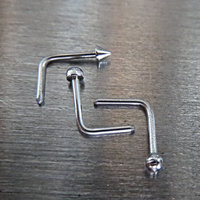 Set of THREE Surgical Steel Nose Studs, Basic Nose Rings - One Spiked, One Domed, and One Ball Stud, Classic and Durable
