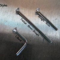 Set of THREE Surgical Steel Nose Studs, Basic Nose Rings - One Spiked, One Domed, and One Ball Stud, Classic and Durable