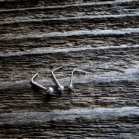 Ball Nose Stud, Argentium Silver Nose Ring in Your Choice of 3 Sizes, Several Post Styles - Nickel-Free Nose Studs Made in USA