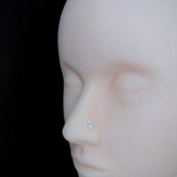 Tiny Flat Nose Stud, Argentium Silver Nose Ring - Nickel-Free Hypoallergenic Nose Jewelry, Nose Screw Made in USA