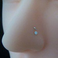 Tiny Flat Nose Stud, 925 Solid Sterling Silver Nose Ring, Hypoallergenic Nose Stud - Nose Screw, L Bend, Straight, or Fishtail - Made in USA
