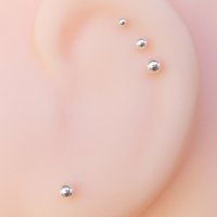 Tiny Ball Stud Post Earrings, Argentium Silver, Single or Pair - Lobe and Cartilage Piercings, Nickel-Free Relief Stud Posts - Made in USA