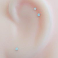 Tiny Flat Stud Post Earrings, Hypoallergenic Argentium Silver - Single or Pair, Lobe and Cartilage, Nickel Free Stud Earrings - Made in USA