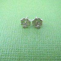 Tiny Flat Stud Post Earrings, Hypoallergenic Argentium Silver - Single or Pair, Lobe and Cartilage, Nickel Free Stud Earrings - Made in USA