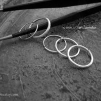 10mm 925 Solid Sterling Silver Endless Loop Ring for Earlobe, Cartilage - Choose Your Gauge (24, 22, 20, 18, or 16g); Made in the USA