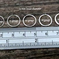 10mm 925 Solid Sterling Silver Endless Loop Ring for Earlobe, Cartilage - Choose Your Gauge (24, 22, 20, 18, or 16g); Made in the USA