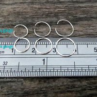Tiny Nose Ring .999 Fine Silver -  6, 7, 8, 9mm Teeny Tiny Endless Loop Ring for Nose, Cartilage, Lip, Helix 100% Made in USA