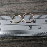 Solid Gold Nose or Cartilage Ring, 14k Rose Gold or Yellow Gold, 20 Gauge Nose Hoop, Cartilage, Tragus, Lip, Etc - 100% Made in the USA