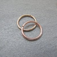 Tiny Gold Filled Nose Ring, 20g Endless Hoop - 14k Rose or 14k Yellow-Gold Filled - 6, 7, 8, 9, or 10 mm Cartilage Hoop, 100% Made in USA