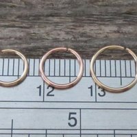 Tiny Gold Filled Nose Ring, 20g Endless Hoop - 14k Rose or 14k Yellow-Gold Filled - 6, 7, 8, 9, or 10 mm Cartilage Hoop, 100% Made in USA