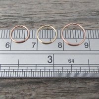 Yellow or Rose-Gold-Filled Endless Hoop Nose Ring 22, 24, or 26g, Skinny Hoop, 100% Handcrafted in the USA