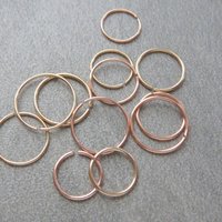 Yellow or Rose-Gold-Filled Endless Hoop Nose Ring 22, 24, or 26g, Skinny Hoop, 100% Handcrafted in the USA