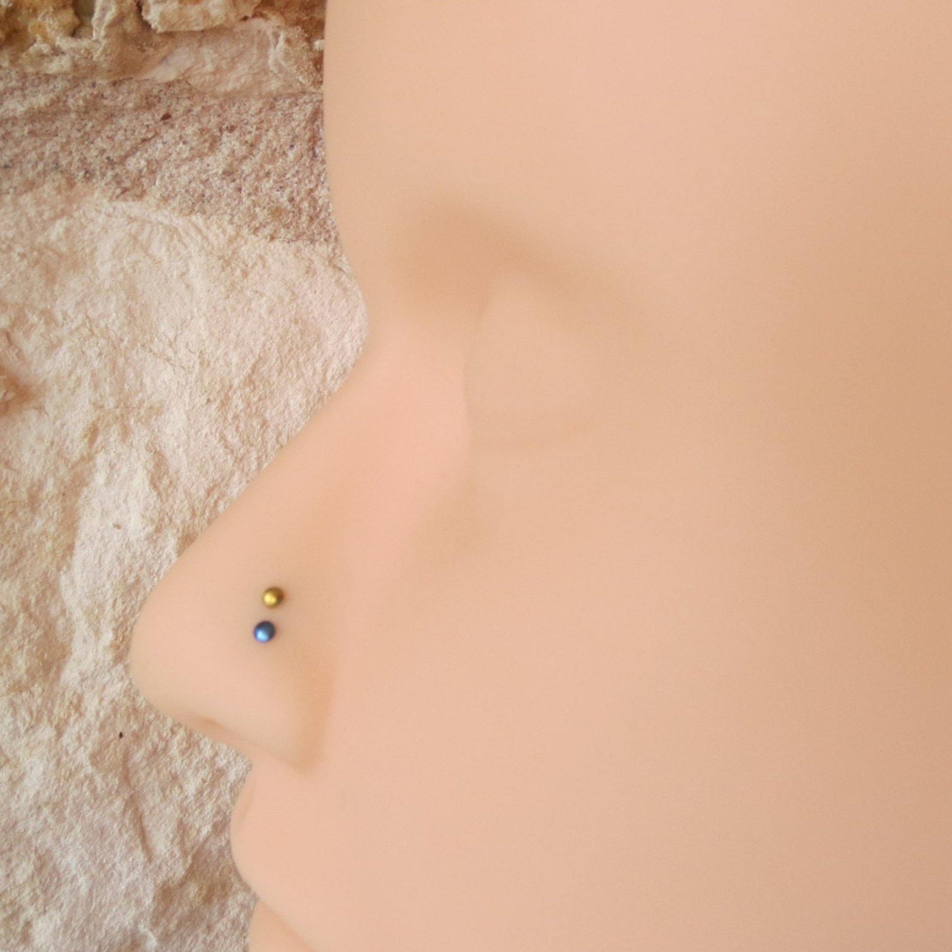 Niobium Nose Ring - Small, Simple Nose Stud - Blue Nose Ring, Pink Nose Ring, Gold or Even A Bronze Nose Stud  -  100% Made in the USA