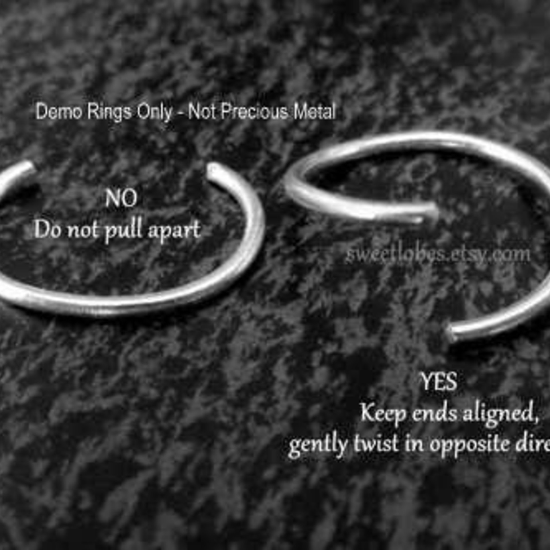 Titanium Endless Hoop, Skinny 26, 24, 22, or 20 Gauge Nose Ring, Helix, Earring, Cartilage, Lip, Tragus, Etc - Great Earrings for Men Too!