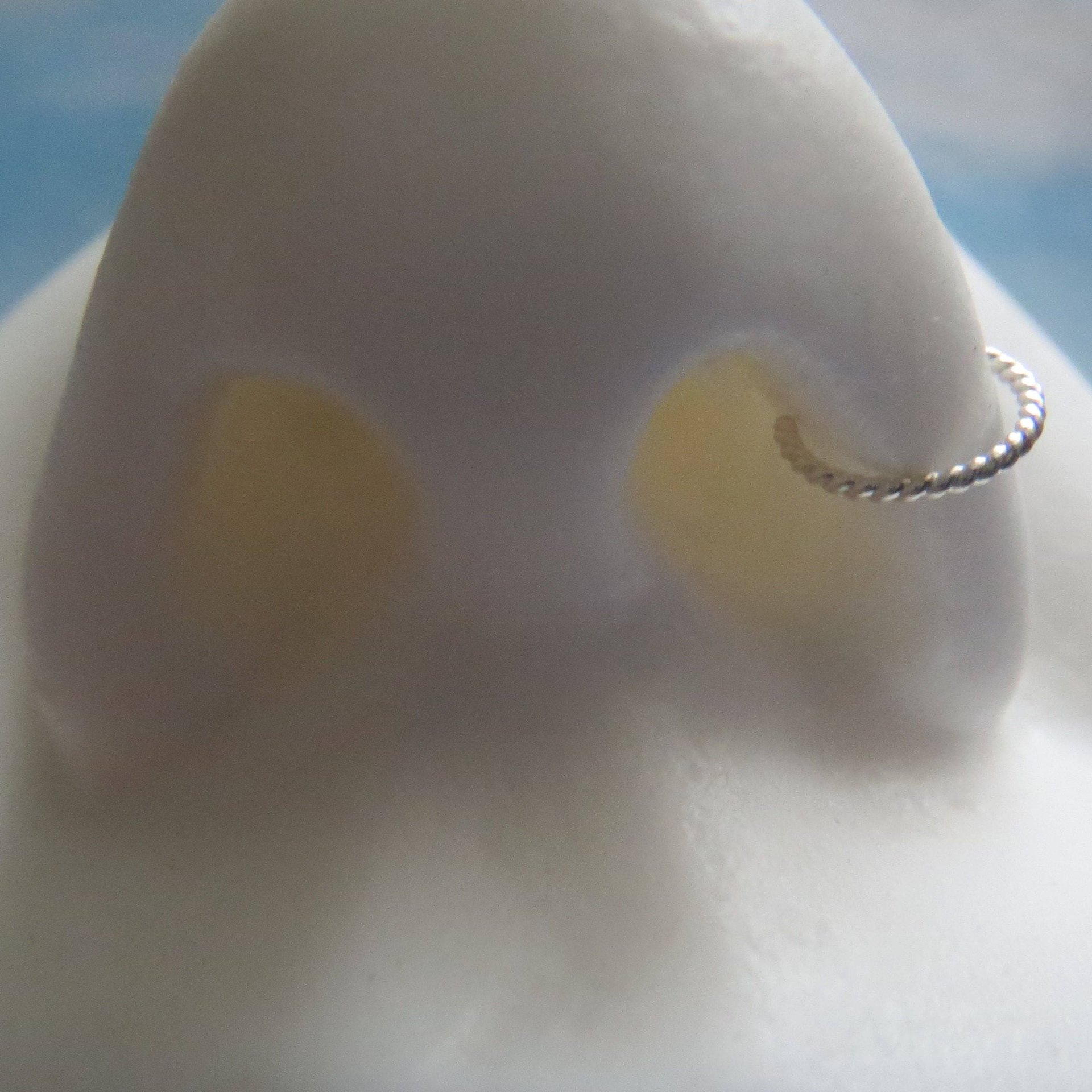 Twisted Silver Nose Ring / Twisted Hoop For All Piercings, 925 Sterling Silver, 22 Gauge, Tiny 5mm to 10mm, 100% Made in the USA