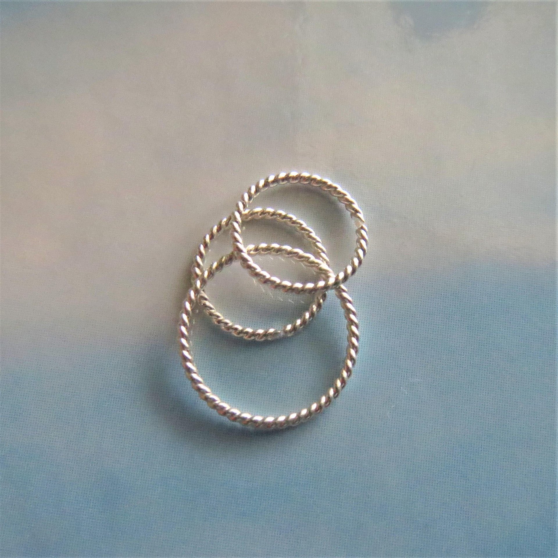 Twisted Argentium Silver Nose Ring / Twisted Hoop For All Piercings, Hypoallergenic, 21 Gauge, Tiny 5mm to 10mm, 100% Made in the USA