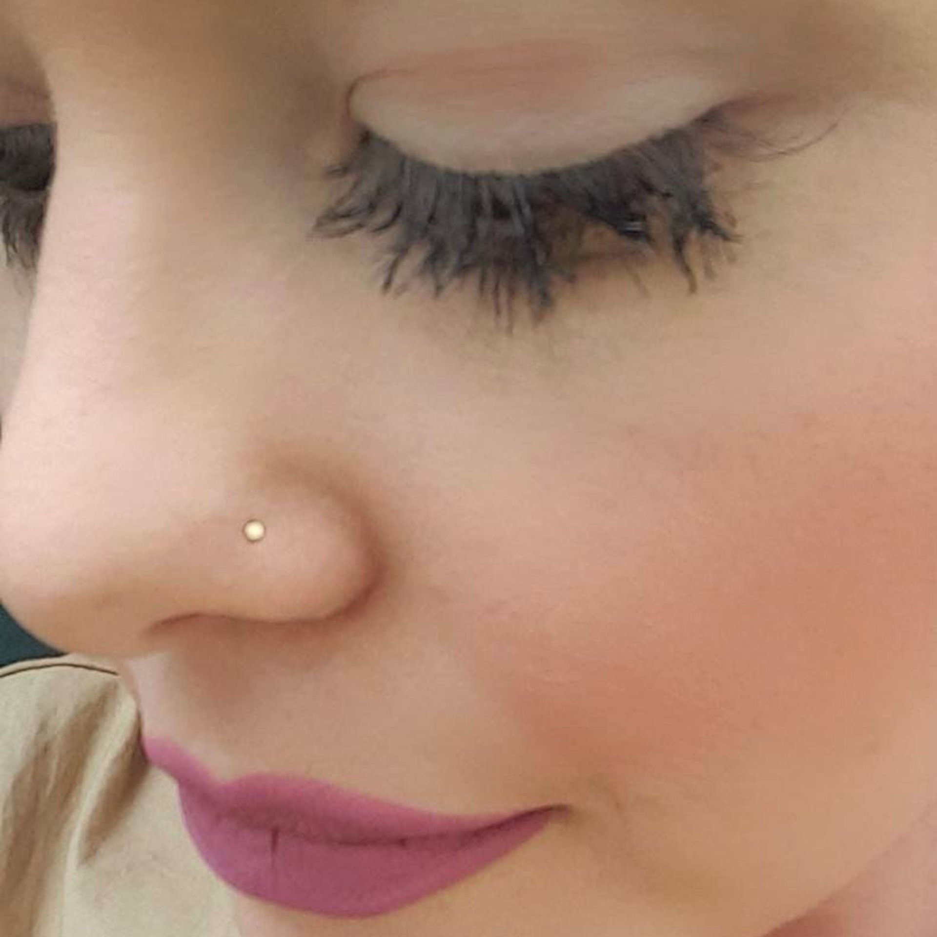 14k Gold Nose Stud, TEENY Tiny Flat or Ball Nose Ring, Solid Gold Super Thin 24 GAUGE Post - 100% Made in USA