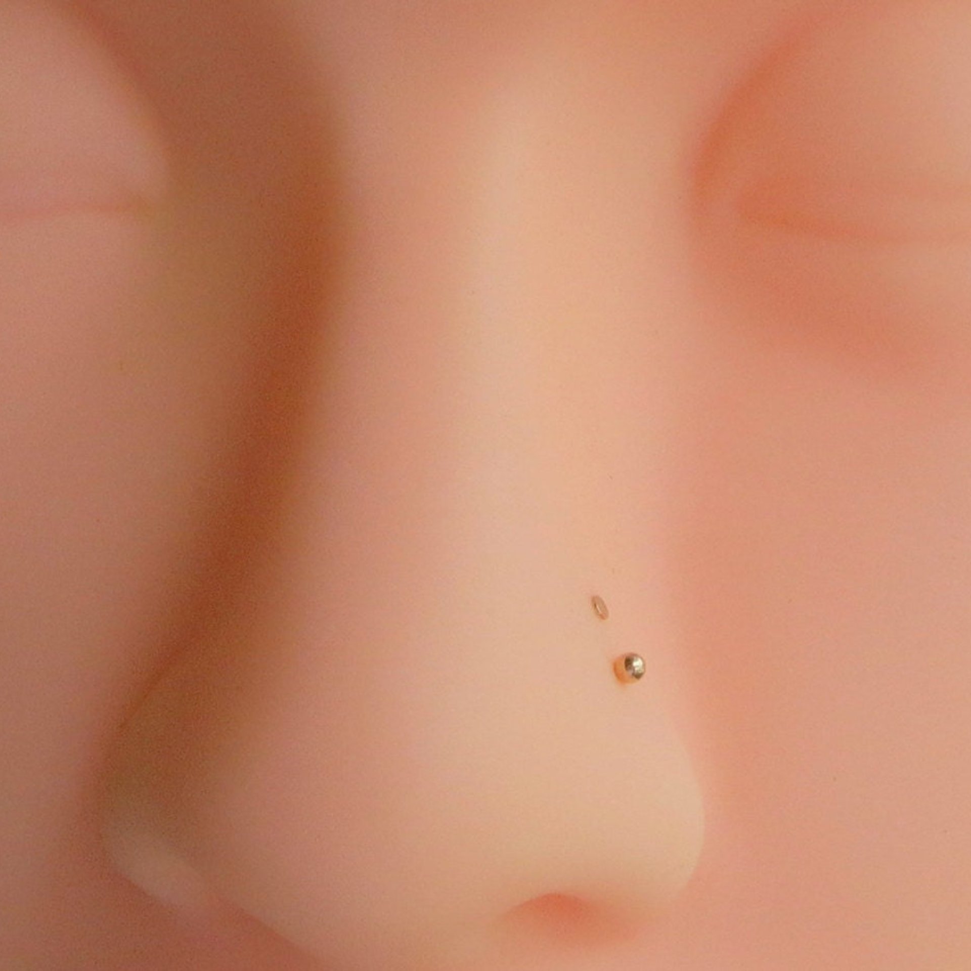 14k Gold Nose Stud, TEENY Tiny Flat or Ball Nose Ring, Solid Gold Super Thin 24 GAUGE Post - 100% Made in USA