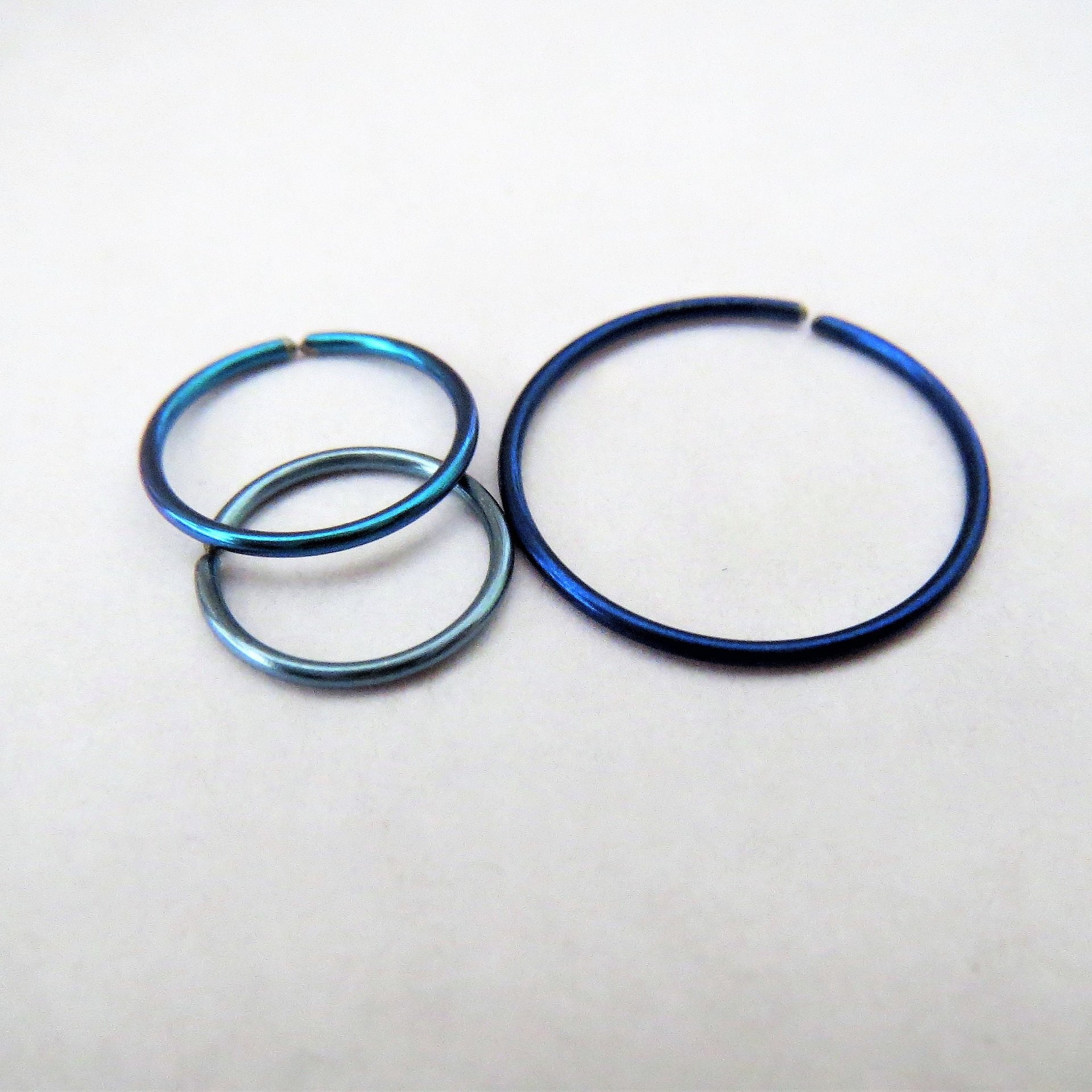 Niobium Nose Hoop or Cartilage Hoop Earring - Niobium Nose Ring in 8 Colors and 6 Sizes for Sensitive Ears, 100% Made in USA