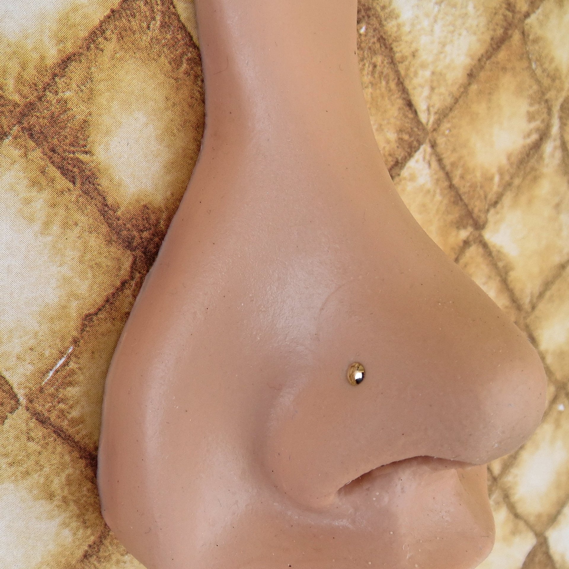 Gold Nose Stud - Small, 14k Gold Filled Nose Ring, 22g Gold Nose Screw, L-Bend, Straight, or Fishtail - 100% Made in the USA