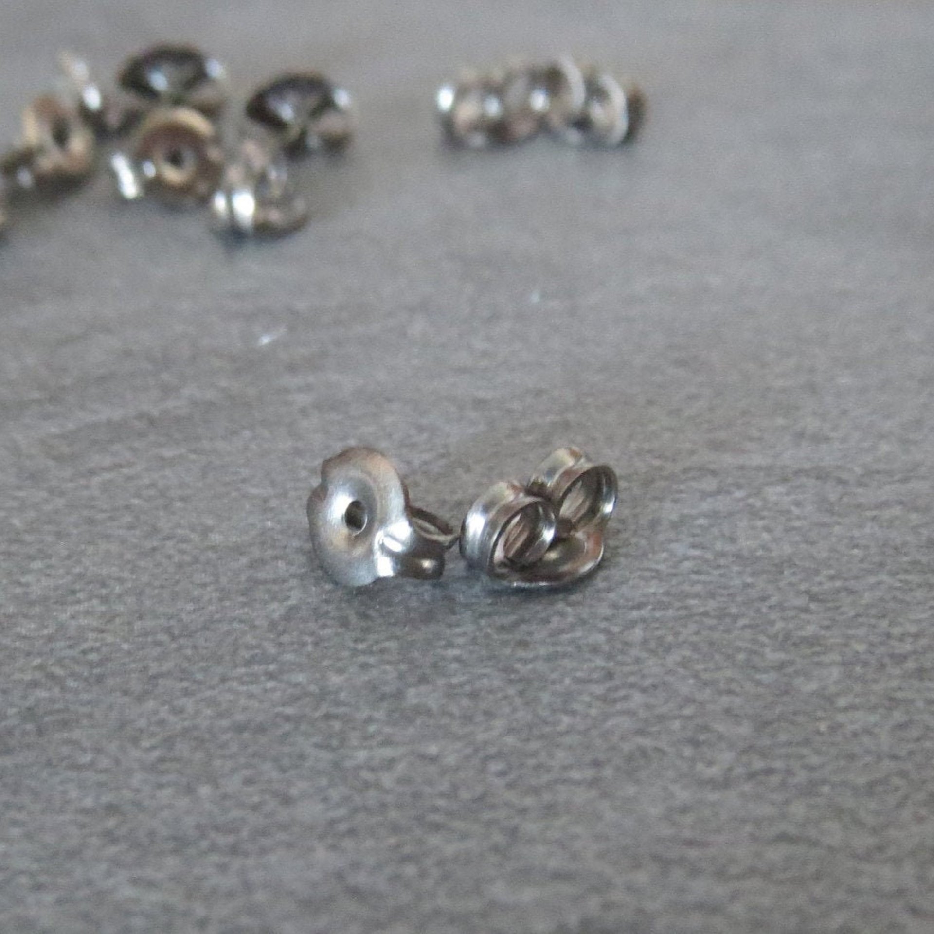 Titanium Earring Backs; Nickel-Free, Hypoallergenic Ear Nuts for Standard Post Earrings, Lightweight, Small but Sturdy - Made in USA