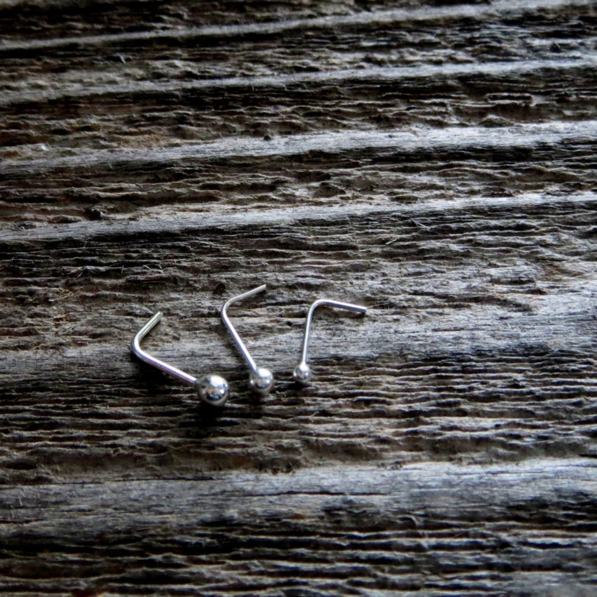 Ball Nose Stud, Argentium Silver Nose Ring in Your Choice of 3 Sizes, Several Post Styles - Nickel-Free Nose Studs Made in USA