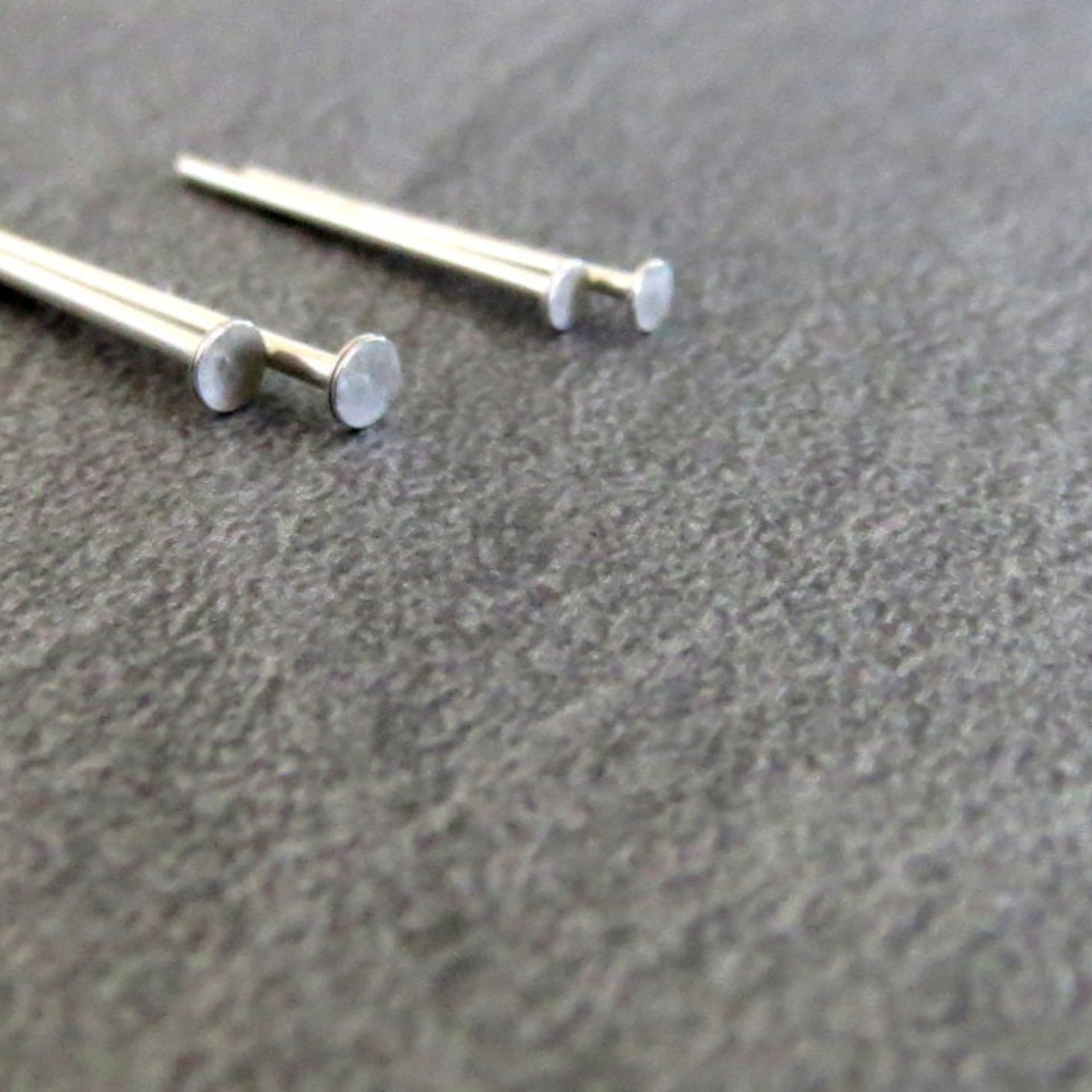 Tiny Flat Stud Post Earrings, Hypoallergenic Argentium Silver - Single or Pair, Lobe and Cartilage, Nickel Free Stud Earrings - Made in USA