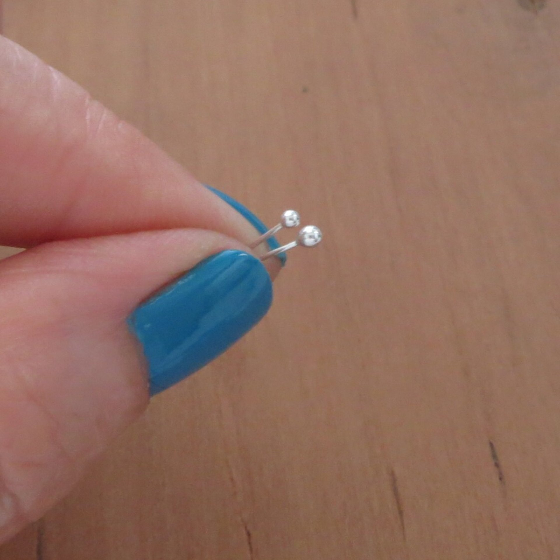 Tiny 925 Sterling Silver Ball Stud Post Earrings, Solid (Not Hollow) - Great For Lobe and Cartilage Piercings, Made in USA