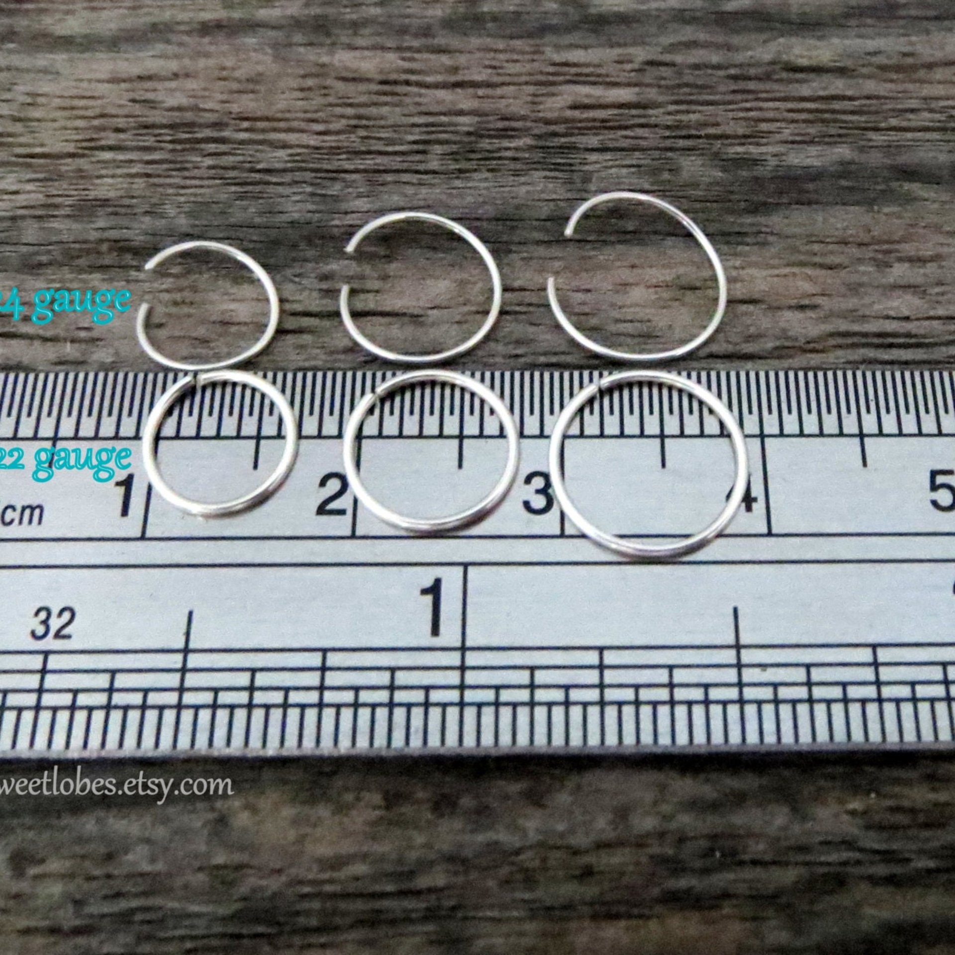 Tiny Nose Ring .999 Fine Silver -  6, 7, 8, 9mm Teeny Tiny Endless Loop Ring for Nose, Cartilage, Lip, Helix 100% Made in USA