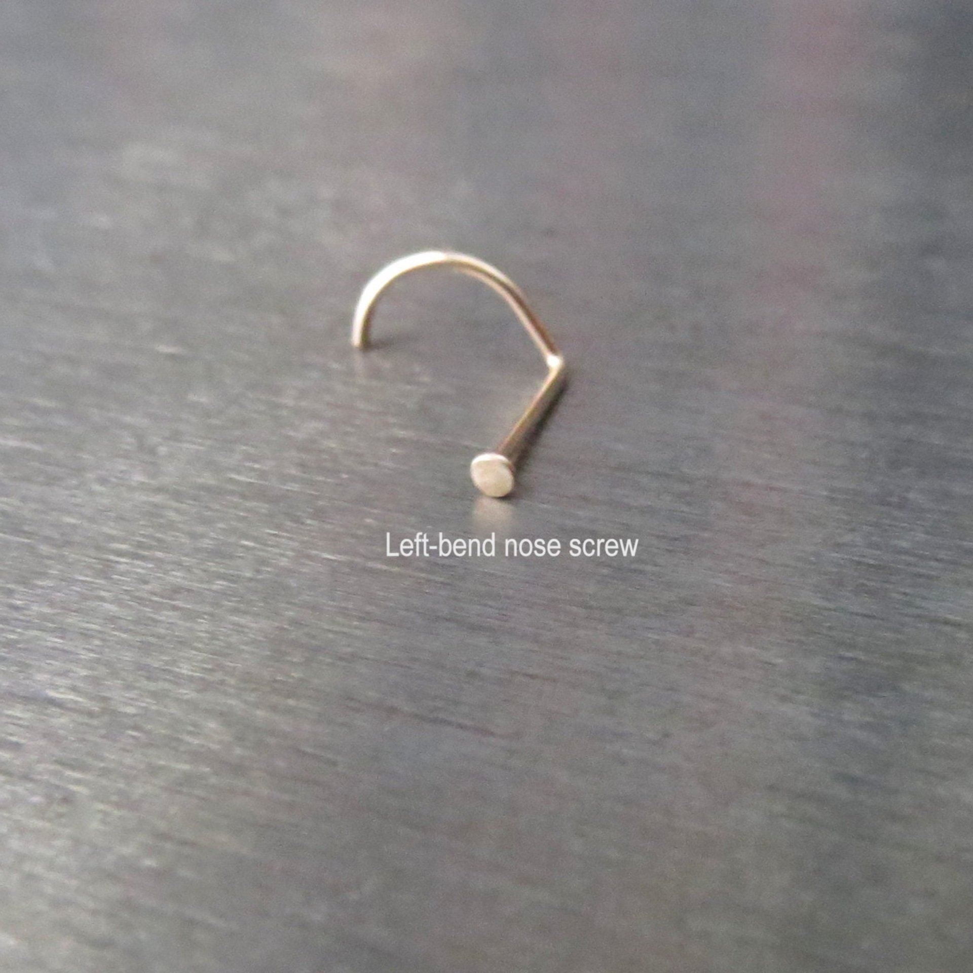 SUPER TINY Flat, Gold Nose Stud, 14K Gold Filled Nose Screw, L-Bend, Straight, or Fishtail - 100% Made in the USA