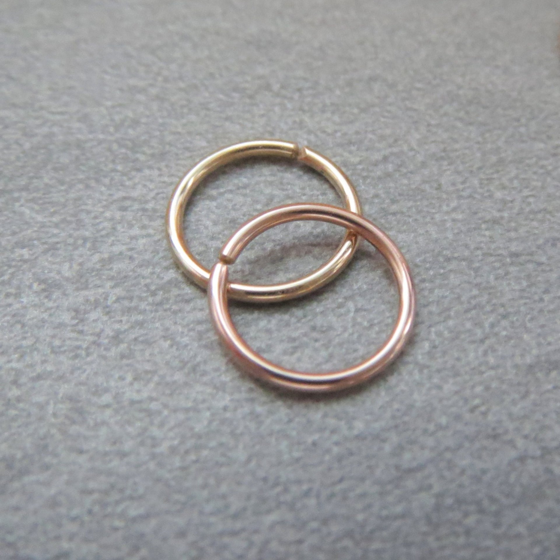 Tiny Gold Filled Nose Ring, 20g Endless Hoop - 14k Rose or 14k Yellow-Gold Filled - 6, 7, 8, 9, or 10 mm Cartilage Hoop, 100% Made in USA