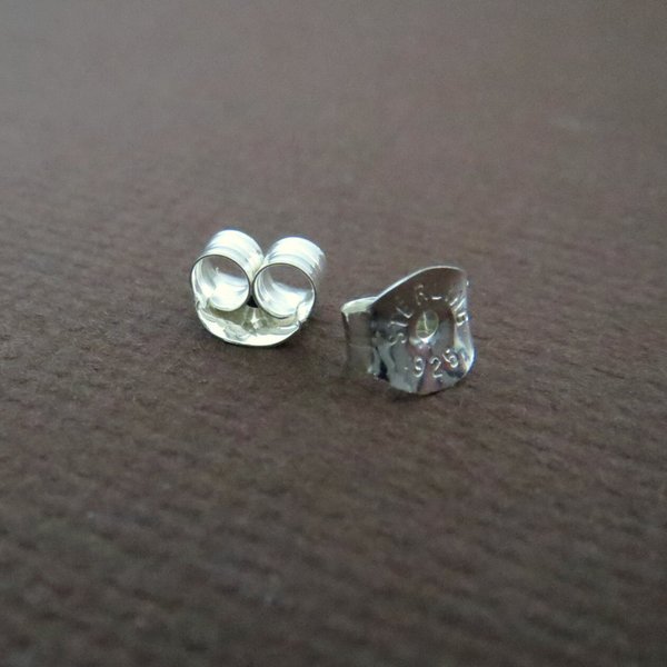 Solid Sterling Silver Friction Ear Nuts / Earring Backs for Post Earrings; Excellent Quality, 100% Made in the USA