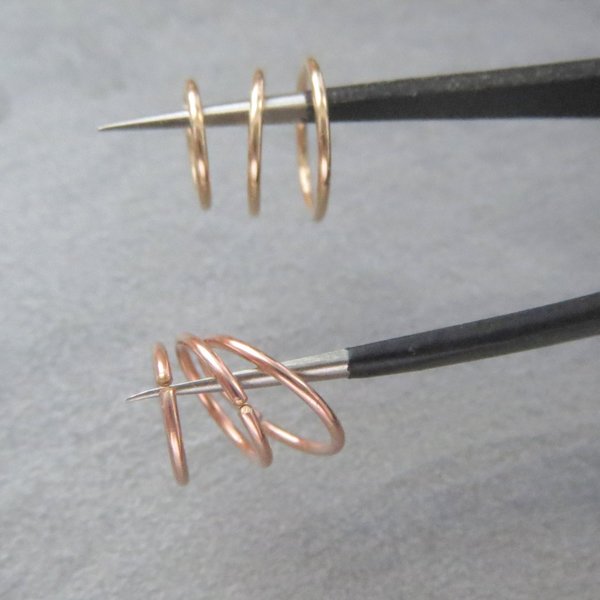 Tiny Gold Filled Nose Ring, 20g Endless Hoop - 14k Rose or 14k Yellow-Gold Filled - 6, 7, 8, 9, or 10 mm Cartilage Hoop, 100% Made in USA