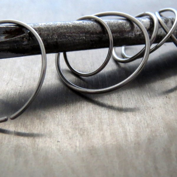 Titanium Endless Hoop Ring, SINGLE 18g or 20g Mens Hoop Earring, Titanium Hoops Are Hypoallergenic, Great for Men or Women